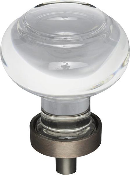 Jeffrey Alexander - 1-7/16 Inch Diameter Button Glass Harlow Cabinet Knob