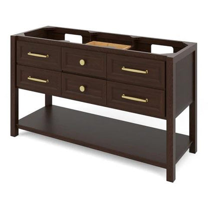 Jeffrey Alexander - 60 Inch Kipling Free Standing Vanity Cabinet - Less Vanity Top