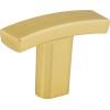 Elements - 1-1/2 Inch Overall Length Square Thatcher Cabinet  T Knob