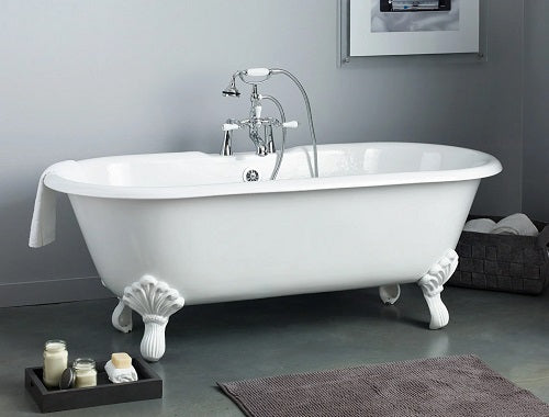 Cheviot - Regal Cast Iron Bathtub, 61 Inch, Roll Rim - Shaughnessy Feet
