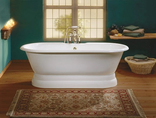 Cheviot - Regal Cast Iron Bathtub W/ Pedestal, 68 Inch