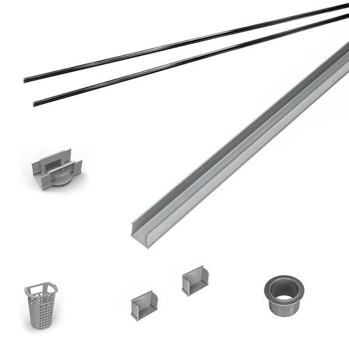 Infinity Drain - 96 Inch PVC Component Only Kit for S-AG 38 and S-DG 38 series.