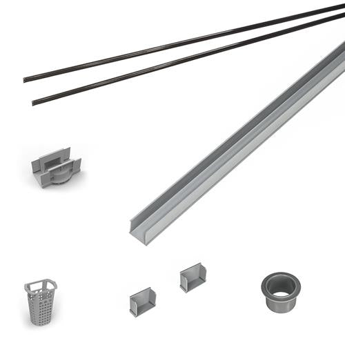 Infinity Drain - 96 Inch PVC Component Only Kit for S-AG 38 and S-DG 38 series.