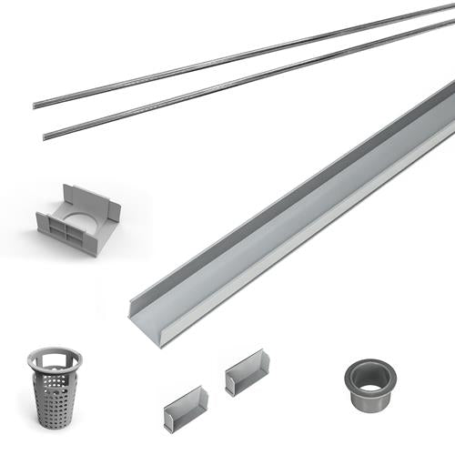 Infinity Drain - 72 Inch PVC Component Only Kit for S-AG 65, S-DG 65, and S-TIF 65 series