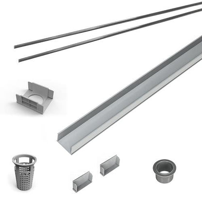 Infinity Drain - 72 Inch PVC Component Only Kit for S-AG 65, S-DG 65, and S-TIF 65 series