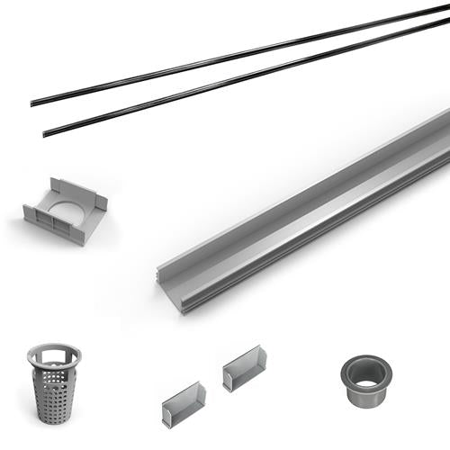 Infinity Drain - 48 Inch PVC Component Only Kit for S-LAG 65, S-LT 65, and S-LTIF 65 series.
