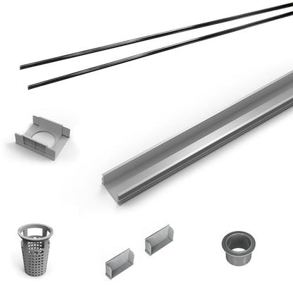 Infinity Drain - 96 Inch PVC Component Only Kit for S-LAG 65, S-LT 65, and S-LTIF 65 series.