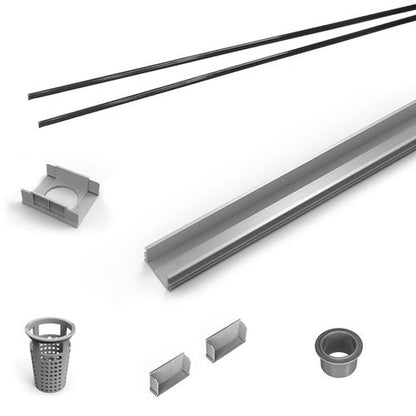 Infinity Drain - 72 Inch PVC Component Only Kit for S-LAG 65, S-LT 65, and S-LTIF 65 series.