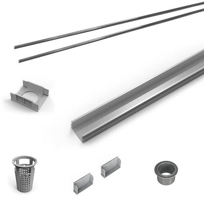 Infinity Drain - 96 Inch PVC Component Only Kit for S-LAG 65, S-LT 65, and S-LTIF 65 series.