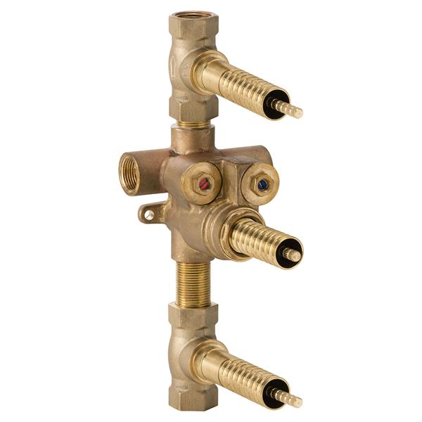 DXV - 3-Handle 3/4In Thm W/ 2 Volume Control
