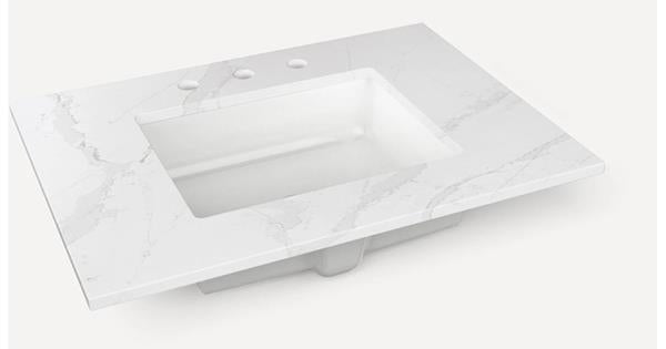 Robern - Ches Hill/Sendai 30 Inch Quartz Vanity Top with Integrated Sink