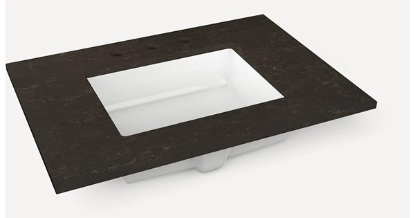 Robern - Ches Hill/Sendai 30 Inch Quartz Vanity Top with Integrated Sink