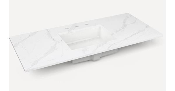 Robern - Ches Hill/Sendai 48 Inch Quartz Vanity Top with Integrated Sink