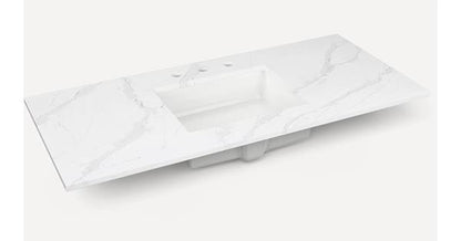 Robern - Ches Hill/Sendai 48 Inch Quartz Vanity Top with Integrated Sink