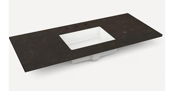 Robern - Ches Hill/Sendai 48 Inch Quartz Vanity Top with Integrated Sink