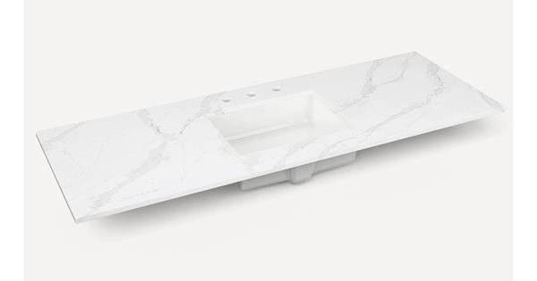 Robern - Alisal 56 Inch Quartz Vanity Top with Integrated Sink