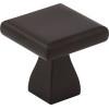 Elements - 1 Inch Overall Length Square Hadly Cabinet Knob