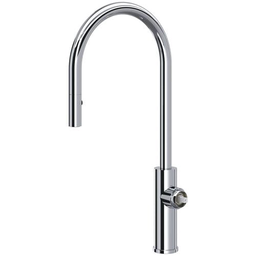 Rohl - Eclissi Pull-Down Kitchen Faucet With C-Spout - Less Handle