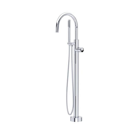Rohl - Eclissi Single Hole Floor Mount Tub Filler Trim With C-Spout