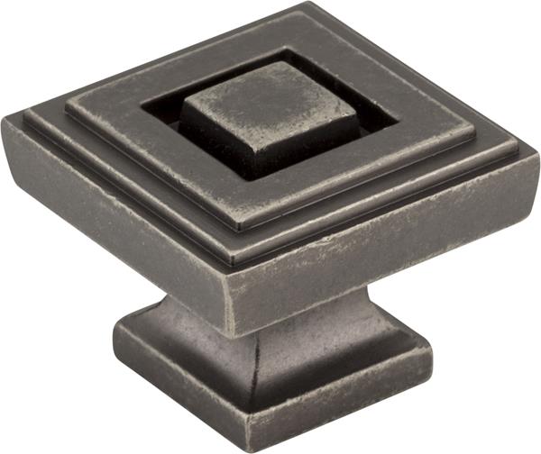 Jeffrey Alexander - 1-1/4 Inch Overall Length Square Delmar Cabinet Knob