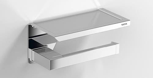 Sonia - S-Cube Toilet Roll Holder & Shelf