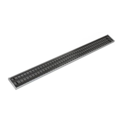 Infinity Drain - 96 Inch S-PVC Series Complete Kit with 4 Inch Wedge Wire Grate