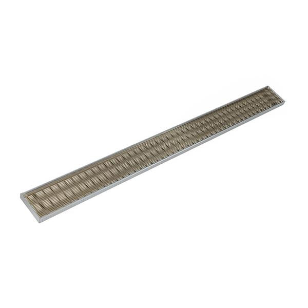 Infinity Drain - 96 Inch S-PVC Series Complete Kit with 4 Inch Wedge Wire Grate