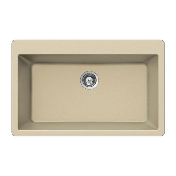 Hamat - SiOStone 33 Inch Granite Topmount Large Single Bowl Kitchen Sink