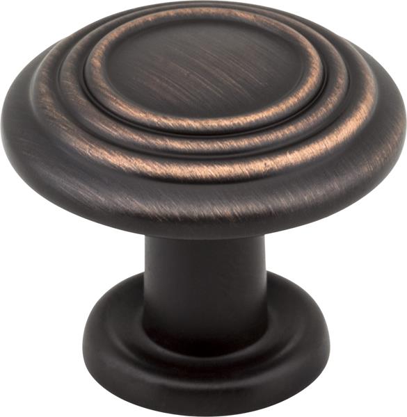 Elements - 1-1/4 Inch Diameter Stacked Ring Vienna Cabinet Mushroom Knob