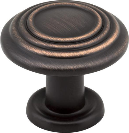 Elements - 1-1/4 Inch Diameter Stacked Ring Vienna Cabinet Mushroom Knob