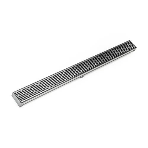 Infinity Drain - 96 Inch S-PVC Series Low Profile Complete Kit