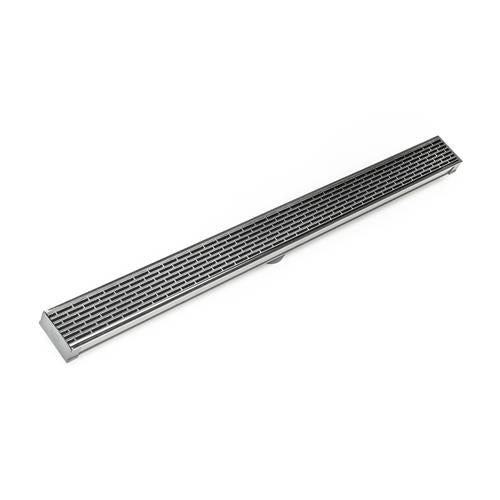 Infinity Drain - 96 Inch S-PVC Series Low Profile Complete Kit