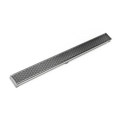 Infinity Drain - 96 Inch S-PVC Series Low Profile Complete Kit