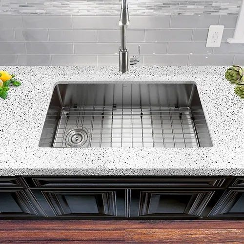 Nantucket Sinks - 32 Inch Large Rectangle Single Bowl Undermount Small Radius Corners Stainless Steel Reversible Kitchen Sink