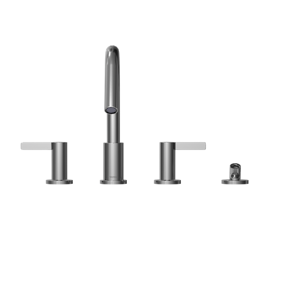 Toto - GF Two Lever Handle Deck-Mount Roman Tub Filler Trim With Handshower