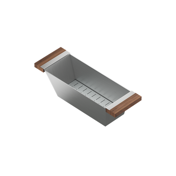 Julien - SmartStation All-Purpose Chill & Thaw Bin Set Walnut Handles for 18 inch Sink