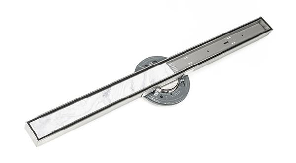Infinity Drain - 36 Inch S-Stainless Steel Series High Flow Complete Kit with Tile Insert Frame with ABS Drain Body, 3 Inch Outlet