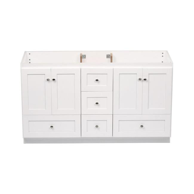 Simplicity by Strasser - 60 X 21 X 34.5 Legacy Vanity Shaker Door For Double Basin