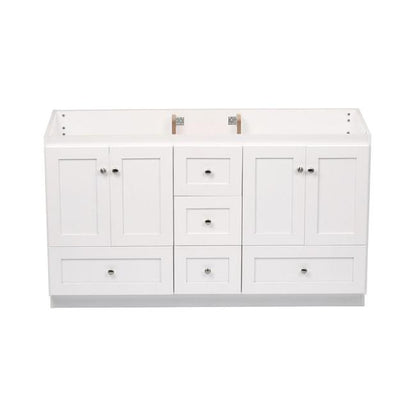 Simplicity by Strasser - 60 X 21 X 34.5 Legacy Vanity Shaker Door For Double Basin