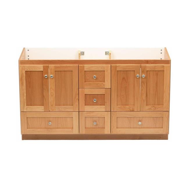 Simplicity by Strasser - 60 X 21 X 34.5 Legacy Vanity Shaker Door For Double Basin