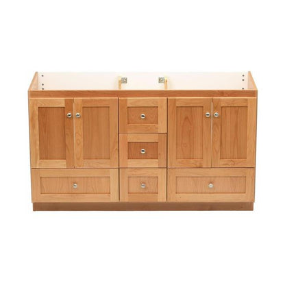 Simplicity by Strasser - 60 X 21 X 34.5 Legacy Vanity Shaker Door For Double Basin