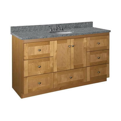 Simplicity by Strasser - 60 X 21 X 34.5 Legacy Vanity Shaker Door For Single Basin (Top not included)