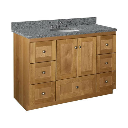 Simplicity by Strasser - 48 X 21 X 34.5 Legacy Vanity Shaker Door For Single Basin (Top not included)