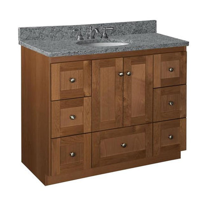 Simplicity by Strasser - 42 X 21 X 34.5 Legacy Vanity Shaker Door For Single Basin