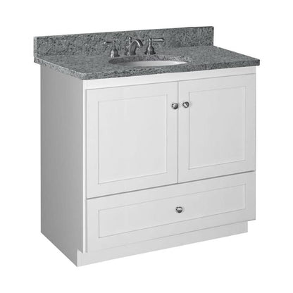 Simplicity by Strasser - 36 X 21 X 34.5 Legacy Vanity Shaker Door No Side Drawers (Top not included)