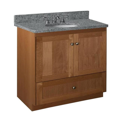 Simplicity by Strasser - 36 X 21 X 34.5 Legacy Vanity Shaker Door No Side Drawers (Top not included)