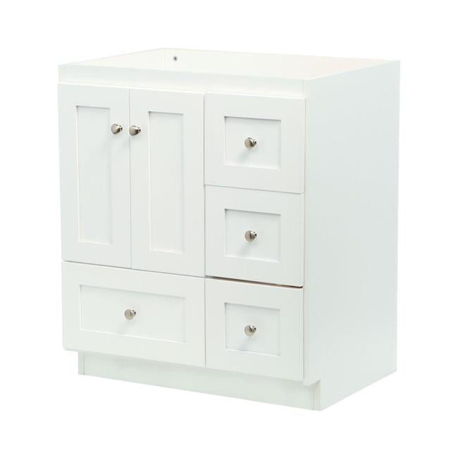 Simplicity by Strasser - 30 X 21 X 34.5 Legacy Vanity Shaker Door Right Hand Drawers (Top not included)