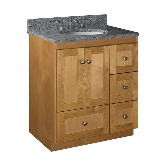 Simplicity by Strasser - 30 X 21 X 34.5 Legacy Vanity Shaker Door Right Hand Drawers (Top not included)