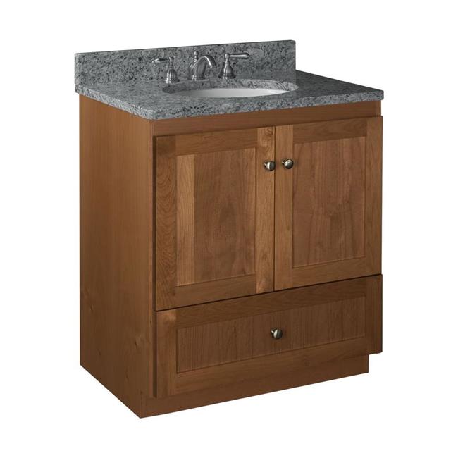 Simplicity by Strasser - 30 X 21 X 34.5 Legacy Vanity Shaker Door No Side Drawers (Top not included)