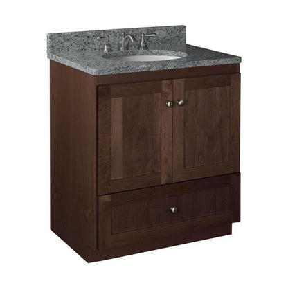 Simplicity by Strasser - 30 X 21 X 34.5 Legacy Vanity Shaker Door No Side Drawers (Top not included)